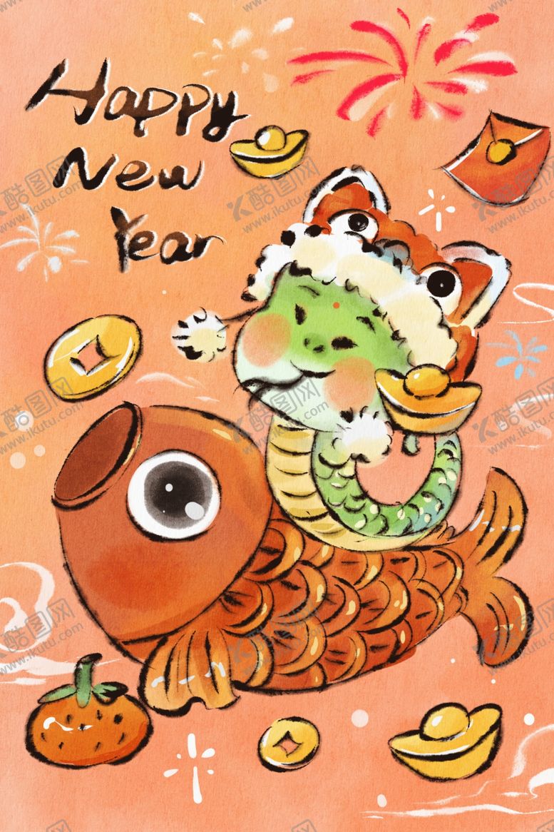 编号：15469402022018198024【酷图网】源文件下载-蛇年精选插画