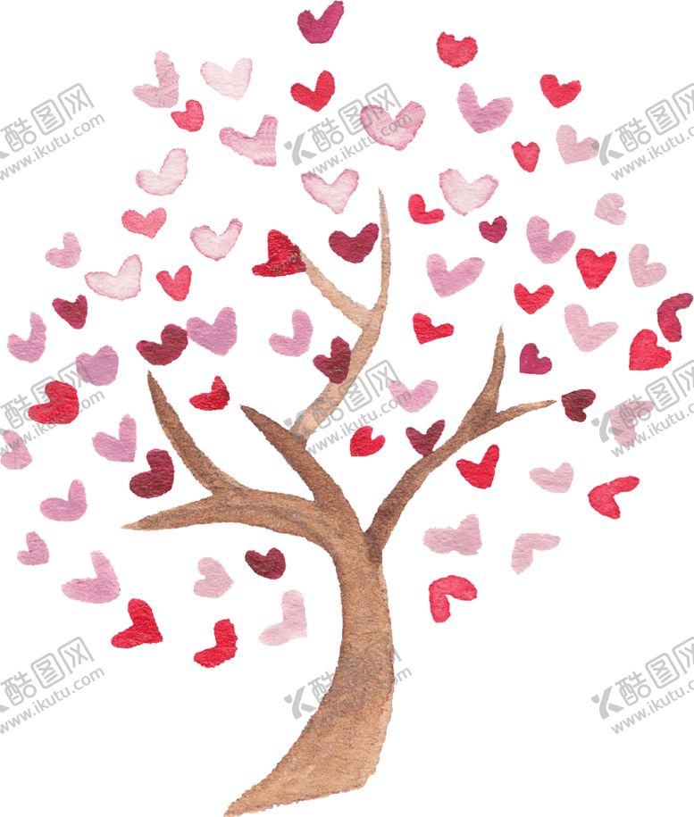 编号：45308207061318533007【酷图网】源文件下载-多彩爱心树