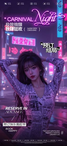 酒吧ktv美女邀约预定海报