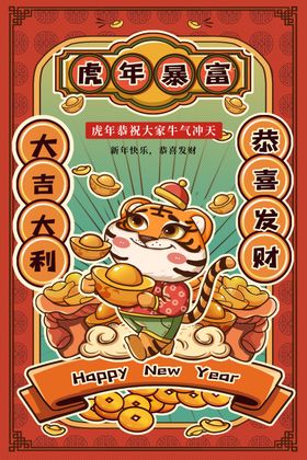 2022喜庆新年海报   