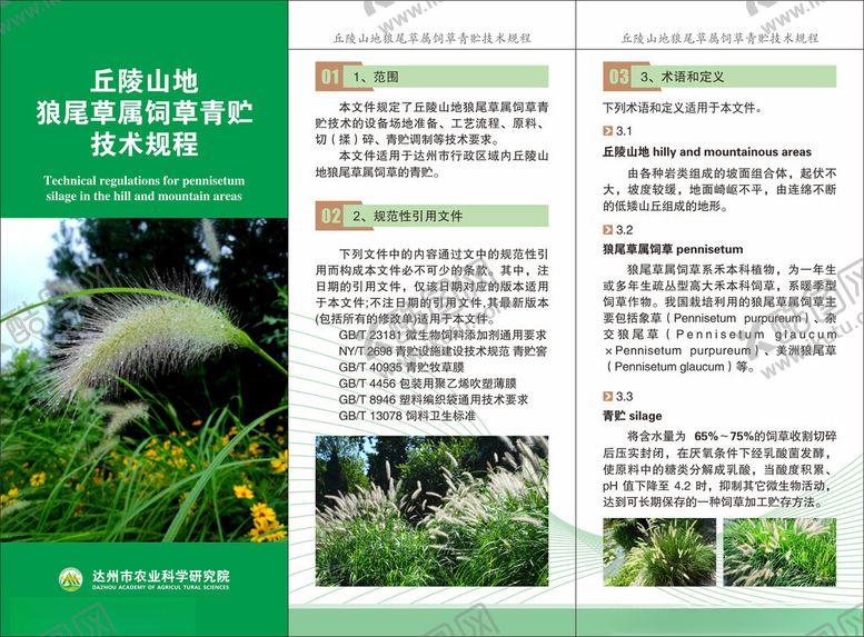 编号：35783511201445196057【酷图网】源文件下载-狼尾草三折页