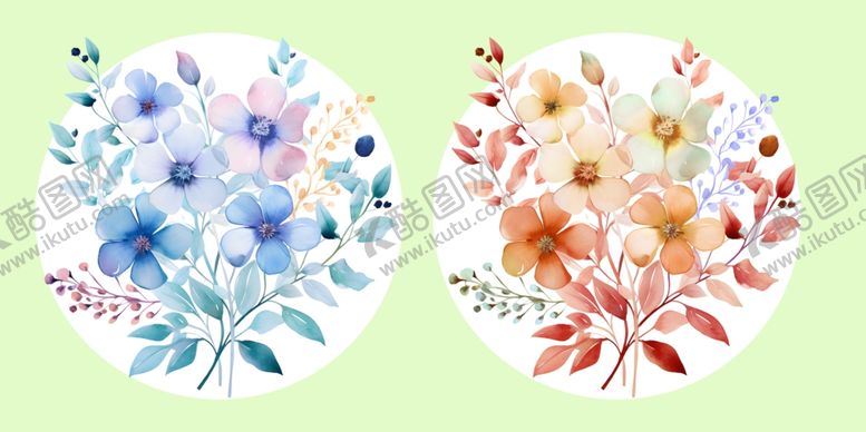 编号：99099002031858315529【酷图网】源文件下载-水彩花朵