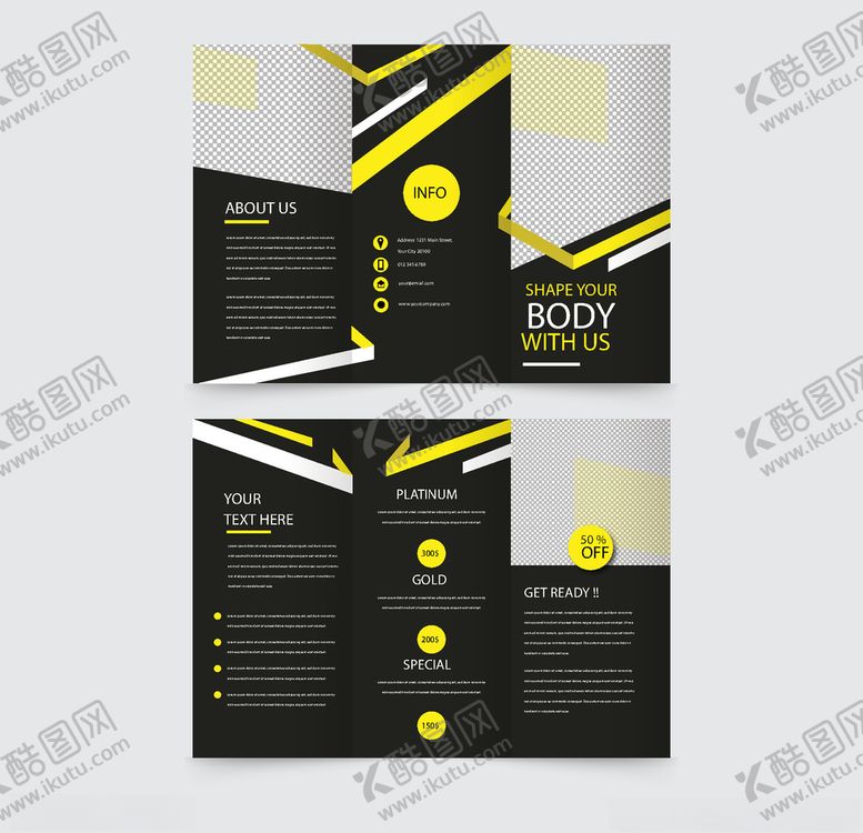 编号：17314109190319103888【酷图网】源文件下载-三折页模板