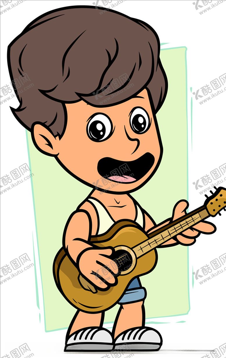 编号：27419410081241037653【酷图网】源文件下载-弹吉他大叔