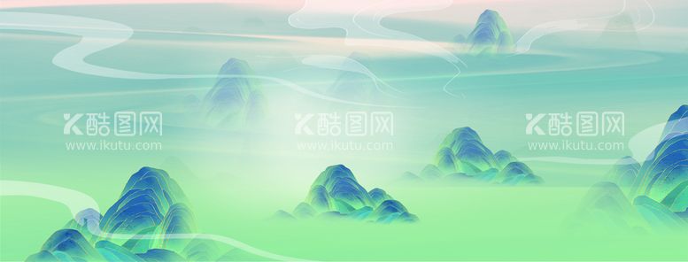 编号：08671209301831438761【酷图网】源文件下载-手绘山水背景