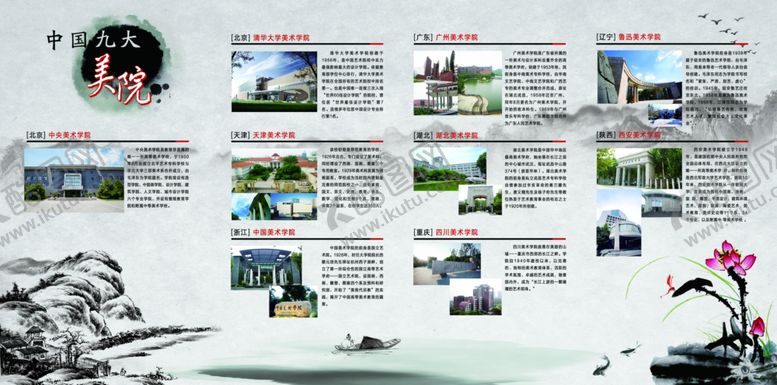 编号：72840610050235527229【酷图网】源文件下载-中国九大美院