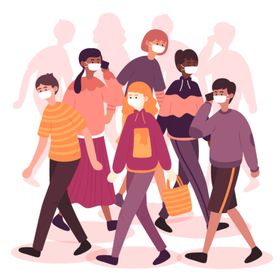 人群插画众插图公众