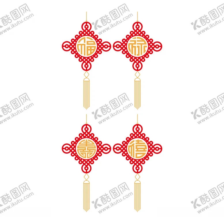 编号：43734706151041357389【酷图网】源文件下载-中国结福禄寿喜