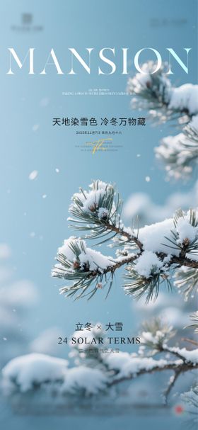 立冬大雪节气海报