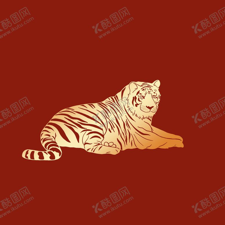 编号：20163909191600222384【酷图网】源文件下载-烫金剪纸风老虎