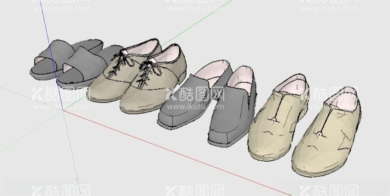 编号：36500103121611418692【酷图网】源文件下载-sketchup8鞋子素材