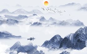 中国风水墨山水画