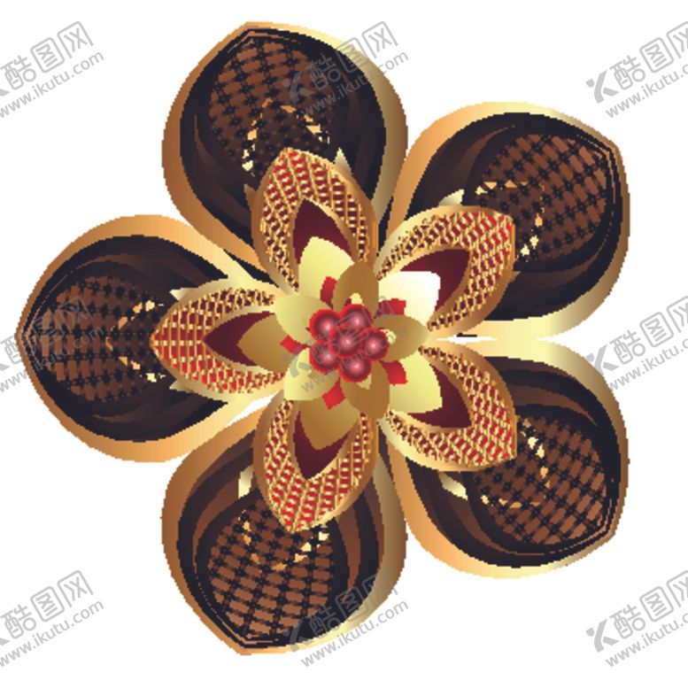 编号：63870409121328115543【酷图网】源文件下载-创意金色花纹图案设计