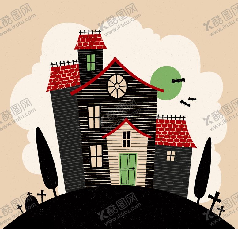 编号：94488209291507177694【酷图网】源文件下载-万圣节鬼屋