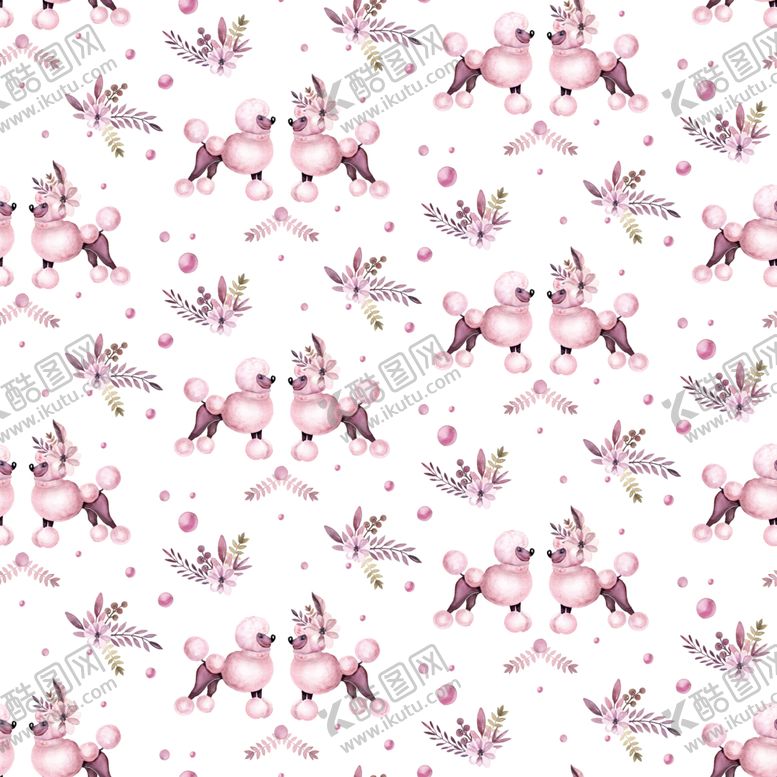 编号：16729510060327355078【酷图网】源文件下载-水彩花朵底纹图案