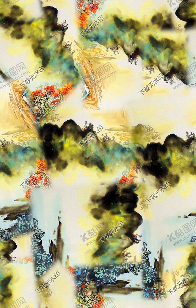 编号：47042209282319167084【酷图网】源文件下载-抽象油画印花