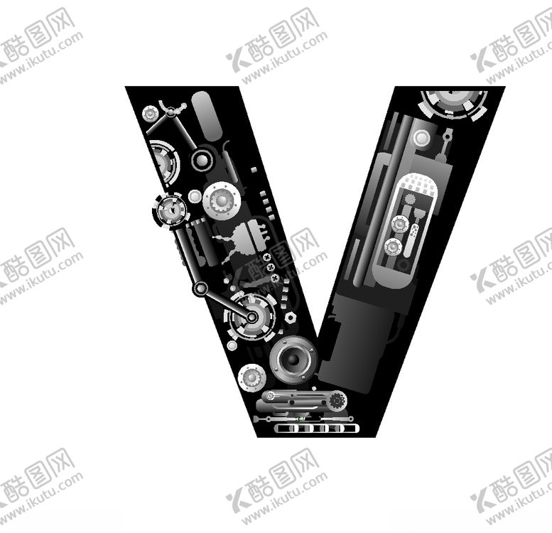 编号：57160711010006447495【酷图网】源文件下载-创意机械科技字母