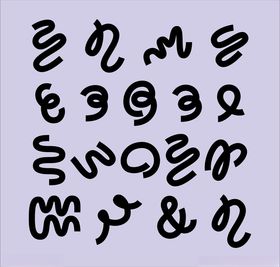 独特手写字母图案设计