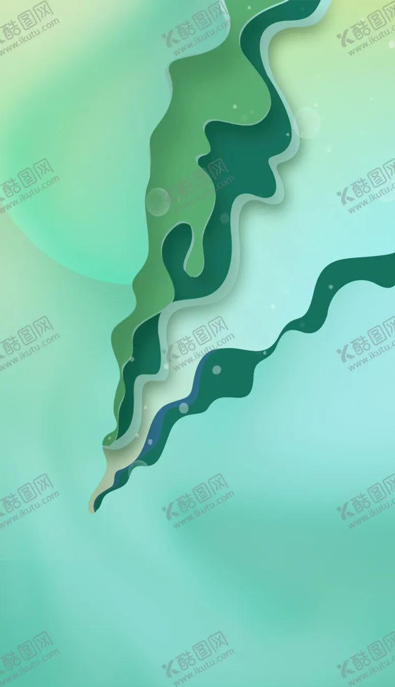 编号：26351409171904582035【酷图网】源文件下载-绿色春分节日剪纸风海报背景