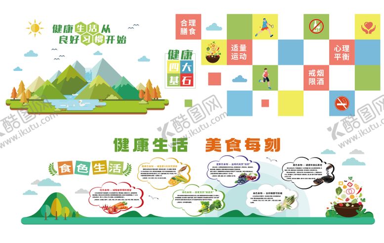 编号：60680805141638291654【酷图网】源文件下载-健康文化墙