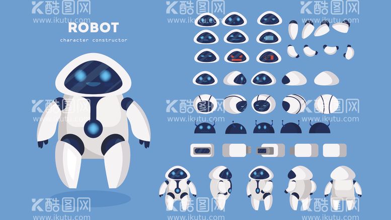 编号：91113112081841075157【酷图网】源文件下载-卡通机器人矢量