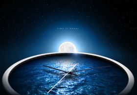 手绘情侣海报图片唯美梦境