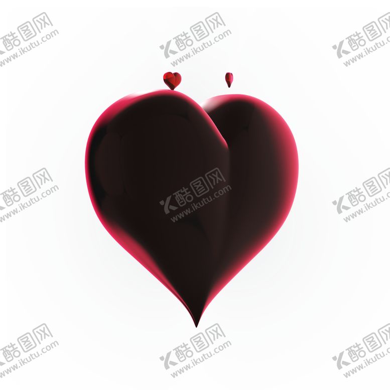 编号：82964707060956001269【酷图网】源文件下载-3D立体心形矢量素材