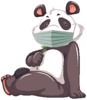 戴口罩的动物
