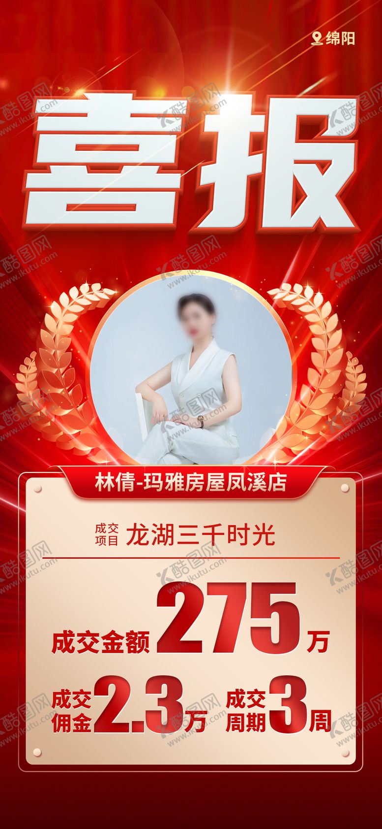编号：49114712011455404876【酷图网】源文件下载-人物喜报喜庆海报