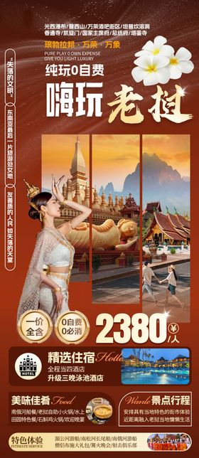 嗨玩老挝旅游海报