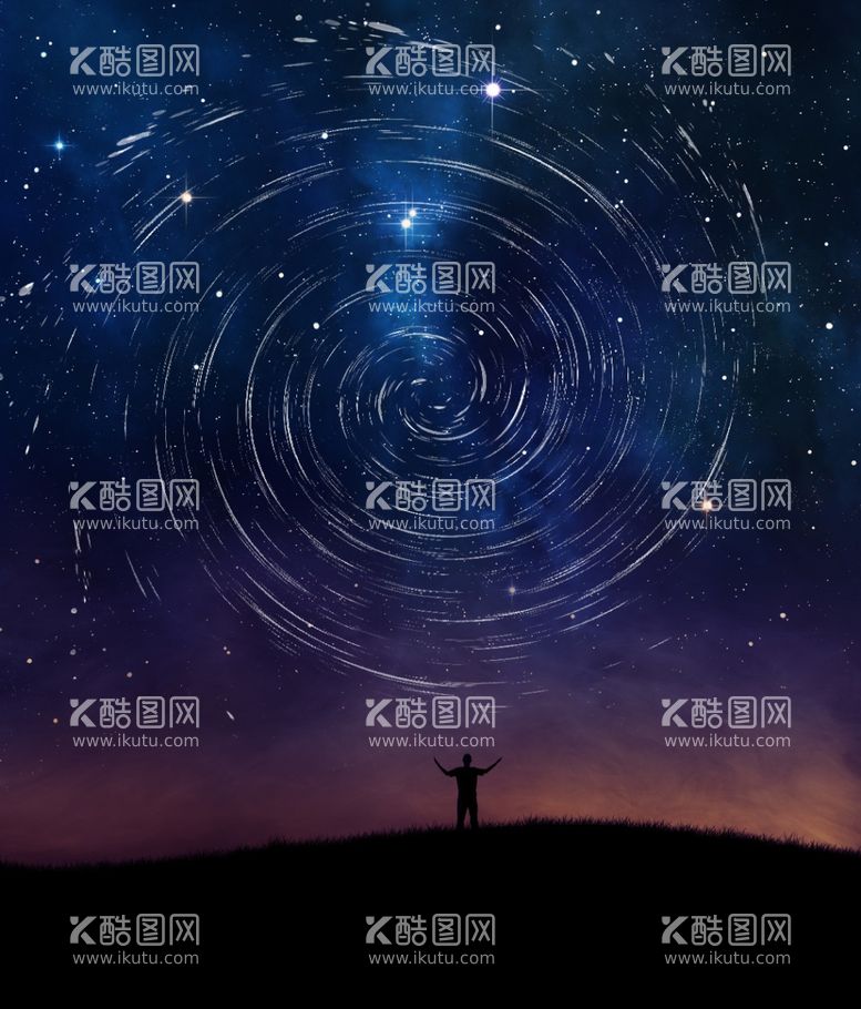 编号：97194403111614139369【酷图网】源文件下载-星空轨迹海报背景