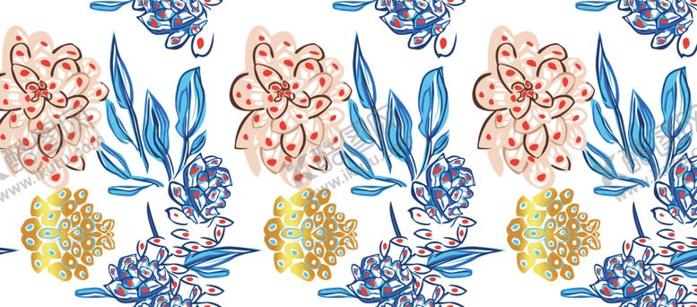 编号：24077210282023309881【酷图网】源文件下载-数码乱花碎花大牌水墨