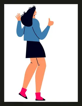 手绘卡通女孩动画动画