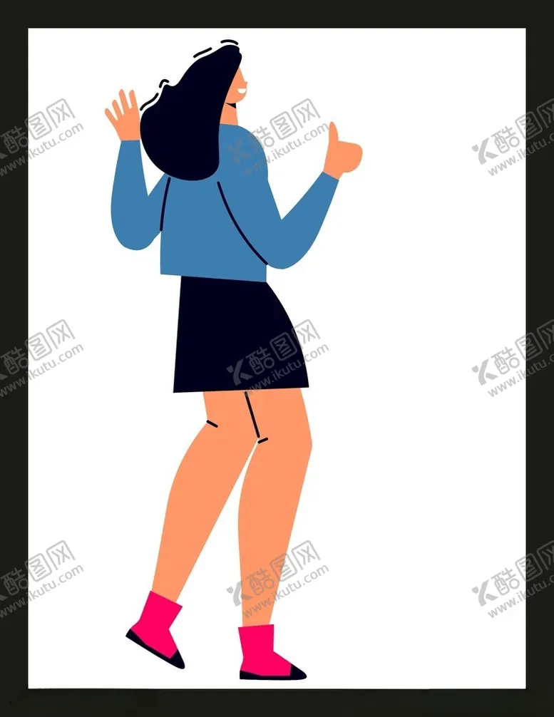 编号：33592101302106354473【酷图网】源文件下载-手绘卡通女孩