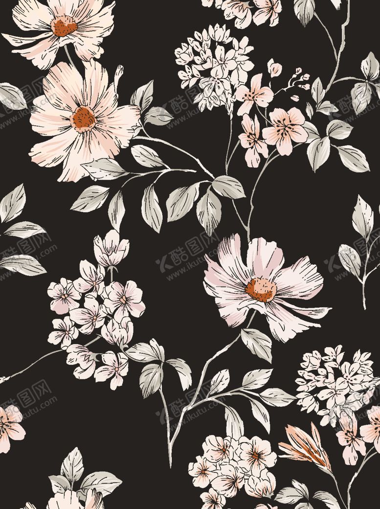 编号：96712506251615228239【酷图网】源文件下载-大牌手绘花