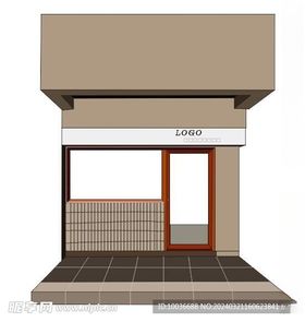 建筑失量门店效果图