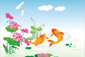 鲤鱼戏水