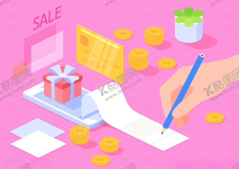 编号：38149409140014012660【酷图网】源文件下载-购物清单矢量插画