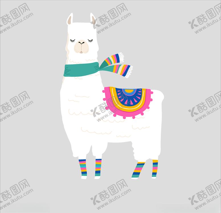 编号：35043610180915512967【酷图网】源文件下载-卡通羊驼
