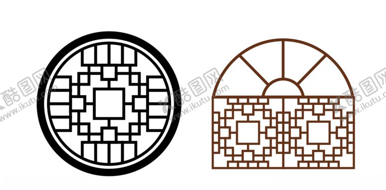 编号：60055010250729167343【酷图网】源文件下载-中国古典窗户花纹素材