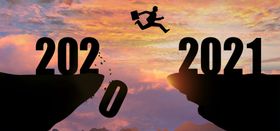城市商务剪影2021跨年背景