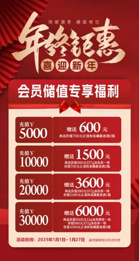 年终钜惠充值海报