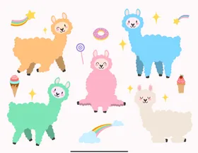 手绘花图片插画底纹动物纹理