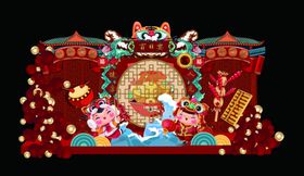 年画娃娃百日宴