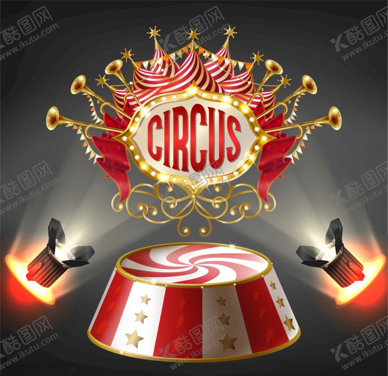 编号：82679610040550313819【酷图网】源文件下载-马戏团舞台表演灯光