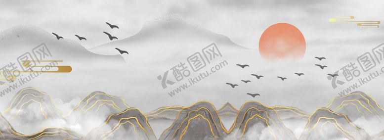 编号：51471405160711172796【酷图网】源文件下载-水墨壁画