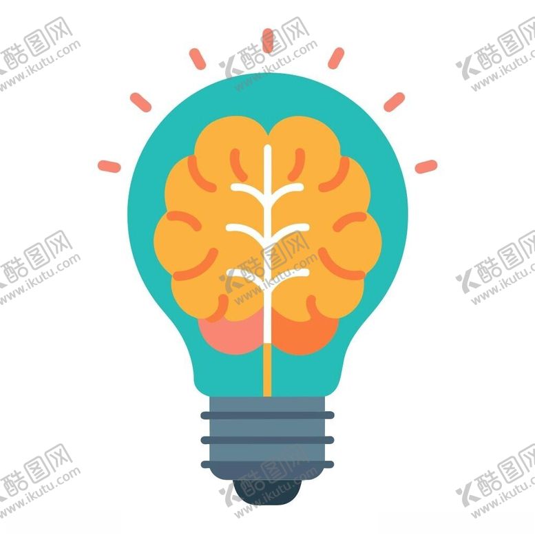 编号：33617801282157092175【酷图网】源文件下载-大脑加灯泡图标