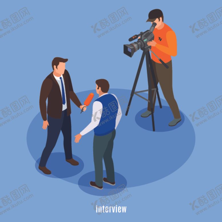 编号：13300110040321008905【酷图网】源文件下载-电视传媒采访