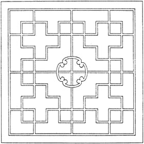 镂空花图案装饰喷漆中国风古典纹