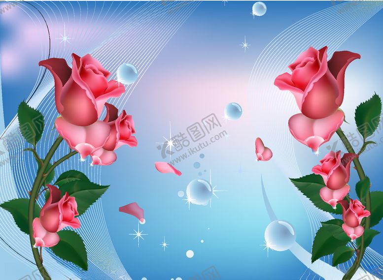 编号：68004005131929389930【酷图网】源文件下载-玫瑰花壁纸背景墙壁画